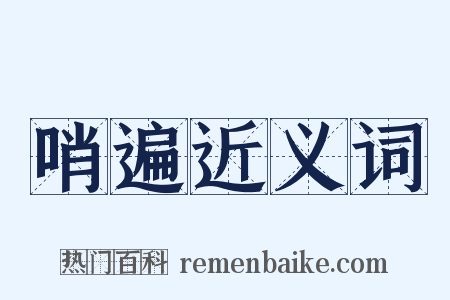 哨遍近义词是什么意思的图片